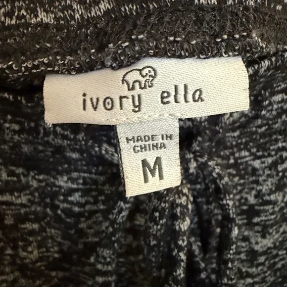 Ivory Ella Black and White Joggers - Picture 5 of 9